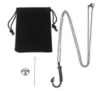 HOMOCONO 1 set di collana con urna per ceneri, gioielli per cremazione, collana con amo da pesca per ceneri, medaglione commemorativo in acciaio inossidabile, ricordo impermeabile per uomo