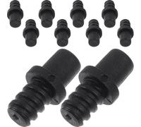 HOMOCONO 10 adattatori per WC - collegamento a vite da 16 mm, autobloccante, 12,7 mm, nero, connettore testa di ricambio per scopi Wc, durevoli e facili da pulire