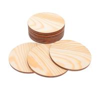 HOMOCONO 10 Pezzi Dischi di Legno Rotondi Grezzi Cerchi di Legno per Bricolage Facili da Tagliare e Intagliare per Dimostrazioni Didattiche e Distanziatori
