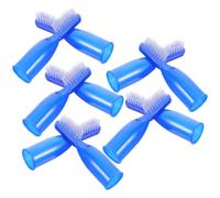 HOMOCONO 10 Pezzi Mini Spazzolini da Dito in Plastica Blu per Pulizia Dentale, Leggeri e Facili da Usare, come Accessori la Pulizia in Carcere