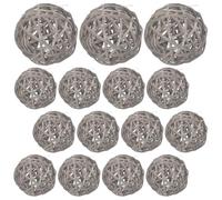 HOMOCONO 15 Pezzi Palline Decorative Sospese in Vite 5cm | Texture Rustica Semplice, Riutilizzabili per Ghirlande e Finestre, per Allestimenti di Nozze e Scuola