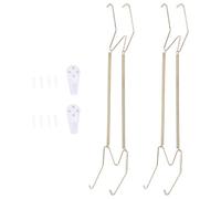 HOMOCONO 2 Pezzi Gancio Invisibile Colore Oro per Piatti in Acciaio e Abs Molla Resistente e Design Nascosto, per Esposizione a Parete e Decorazione Cucina