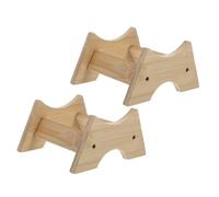 HOMOCONO 2 Pezzi Stand per barile di vino Wood Stand for Dispenser supporto per ripiani da bottiglia Porta del secchio del vino Base di distributore di whisky Di legno Marrone chiaro