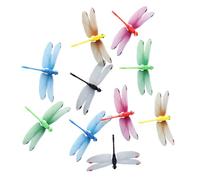 HOMOCONO 20 Pezzi Decorazioni la Casa Libellule Luminose in PVC Leggere da 8,5cm, Accessori per Composizioni Floreali per Vaso e Tenda, Perfette per Esterni e Fotografia Colore Casuale