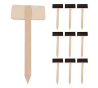 HOMOCONO 20 Pezzi Etichette per Piante in Legno Nero Mini Lavagna per Decorazioni Giardino e Vasi, Segnaposto per Messaggi e Numeri in Progetti DIY Natalizi