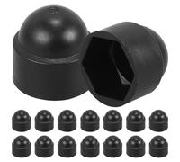HOMOCONO 20 Pezzi Tappi a Cupola per Bulloni M8 in Plastica Nera, Cappucci Copridadi Isolanti Protezione Esagonale, Copribulloni Resistenti per Applicazioni Industriali e Attrezzature