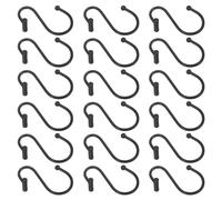 HOMOCONO 24 Pezzi Ganci Vintage per per Tende da Doccia Design a in Ferro Nero Installazione Facile Adattamento Decorare Pareti del Bagno