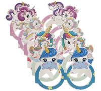 HOMOCONO 24 Pezzi Occhiali Decorativi Unicorno per Feste Compleanno Occhiali Colorati a Tema per Ragazza Accessori Divertenti per Festeggiamenti e Foto