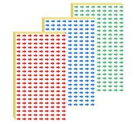 HOMOCONO 240 Pezzi Etichette Indicare e Sintetica Piccole Adesive in Colore Assortito Adesione, Perfette per Indicare Direzioni Direzioni per in Ambienti Domestici e Industriali Ambienti