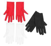 HOMOCONO 3 Paia Guanti da Galateo Elastici in Spandex per Gioielli, Nero | Tocco Pulito e Presa Precisa, Comodi e Traspiranti, per Servizio in Banchetto e Archivio