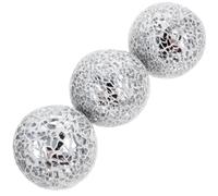 HOMOCONO 3 Pezzi Palline di Natale Argento in Schiuma, Decorazioni Festive | Effetto Argentato, Forma Sferica, per Scaffali e Area Sotto L’albero, Uso Ufficio e Allestimenti