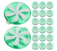 HOMOCONO 30 Pezzi Copri Lampadina a Forma di Caramella Verde per Luci LED | Plastica Riutilizzabile, Installazione Semplice, Uso Interno ed Esterno, per Feste Natalizie e Decorazioni Festive