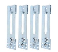 HOMOCONO 4 Pezzi Connettore per Divani Modulabili in Ferro Argento, Blocco Regolabile per Eliminare Differenze di Altezza, per Lounge Ufficio e Soggiorni