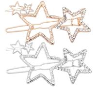 HOMOCONO 4 Pz a Forma di Stella Fermagli per Chioma da Donna e Ragazza Aspetto Chic e Lucente in Lega Decorativi per Accessori Quotidiani e Matrimoni