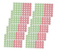 HOMOCONO 480 Pezzi Etichette Adesive Autoadesive Forma Rotonda Angoli Arrotondati Superficie Scrivibile Segni di Visto e Croce Confezione da 10 per Progetti Fai-da-te e Insegnamento in
