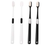 HOMOCONO 4pezzi Spazzolino Manuale Extra Morbido Per Pulizia Orale Per Igiene Postpartum Setole Delicate Per Gengive Sensibili e Denti Puliti Comodo e Portatile Adatto Adulti