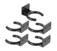 HOMOCONO 5 Pezzi Ganci per Microfono in Plastico Nero Design Unico a Gancio, Compatibili per Studi di Registrazione e Trasmissione, Compatti e Portatili
