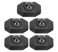HOMOCONO 5 Pezzi Interruttore Facile Installazione Dimmer Rotativo in Plastica Nero Controllo Luminosità Fluido e Salvaspazio per Lampade Standard e Lampadari per Anziani