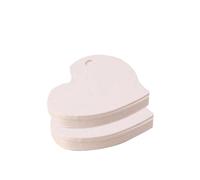 HOMOCONO 50 Pezzi Targhette in Carta Kraft Forma di Cuore 45x40mm per Decorare Scatole e Barattoli di Vetro Design Bianco Naturale Scrivibile per Bomboniere Matrimonio