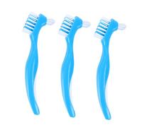 HOMOCONO 6pezzi Spazzolini Doppia Testa Per Protesi Dentali Spazzola Dentiera Con Setole Morbide Pulizia Delicata Per Denti Finti Spazzolino Per Orale Domestica Materiale Resistente