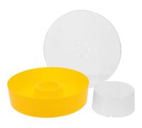 HOMOCONO Alimentatore che Rotondo Api per Plastica Giallo Sicuro Previene L'affogamento , Strumento Essenziale Alimentazione Apicoltura Professionale