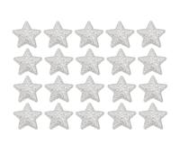 HOMOCONO Applicazioni Delicati ed Eleganti per Stoffa Natalizie 100 Pezzi a Forma di Stella Argento per Decorazioni DIY e Riparazione Abbigliamento Accessori Natalizi