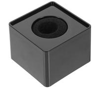 HOMOCONO Bandiera da Trasportare per Microfono Abs in da Plastica Intervista Dura Nera, Forma Cubica Facile Design Semplice Pratico per Uso Professionale e Pubblicitario