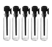 HOMOCONO Bottiglie per Profumo da 1ml in Vetro e Plastica Nere, 100 Pezzi Riutilizzabili e Portatili, per Viaggi Design Compatto e Pratico