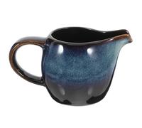 HOMOCONO Bricco per Latte in Ceramica Blu con Manico Ergonomico e Beccuccio Versatore, Multifunzionale e Facile da Pulire, per Café e Ristorante Elegante