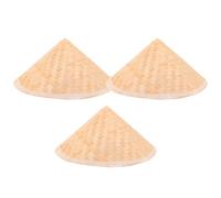 HOMOCONO Cappelli Conici per 3 Pezzi in Bambù Fatti a Mano, Leggeri e Tradizionali, per Cosplay e Avventure in Giardino
