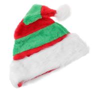 HOMOCONO Cappello Babbo Natale in Peluche Unisex, Morbido e Confortevole | Orlo Bianco Pompon, Adatto a Ufficio e Funzioni in Chiesa, Si Abbina Facilmente