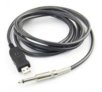 HOMOCONO Cavo USB Collegamento senza Driver 3 Metri Indicatore LED per Chitarra e Basso Materiale Plastico e Metallo, Compatibile per Registrazione PC