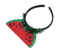 HOMOCONO Cerchietto Accessorio per Chioma a Forma di Cocomero Glitterato e Feltro, Fit Elastico Comodo e Sicuro per Vacanze Estive e Feste Tropicali