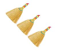 HOMOCONO Ciondoli Scopa Miniature 3 Pezzi in Saggina per Decorazioni da Comodino e Accessori Nappe, per Bomboniere e Regali in Stile retrò