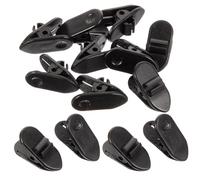 HOMOCONO Clip per Cavi Auricolari 100 Pezzi in Plastica Nero, Fermacavi Multiuso per Auricolari, Previene Oscillazioni del Cavo e Mantiene le Cuffie in Posizione, per Running e Hiking