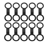 HOMOCONO Clip per Snorkel in Silicone Nero 10 Pezzi, Leggera e Compatta, Accessorio Subacqueo per attività di Immersione e Avventure Sottomarine