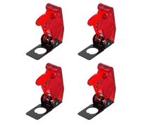 HOMOCONO Copertura per Interruttore a Levetta 12mm Trasparente Rossa, Set 4 Pezzi, Protezione Antipolvere, per Sicurezza Industriale e Uso in Veicoli e Apparecchiature Elettroniche