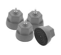 HOMOCONO Cuscinetti Antivibranti per Lavatrice 4 Pezzi in Plastica Grigia Supporto a Rastrelliera, Stabilizzatori Piedini per Lavatrice a Tamburo, Assorbenti Antiurto e Antiscivolo