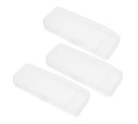 HOMOCONO Custodia da Viaggio per Rasoio Trasparente in Plastica Set da 3 Pezzi, Scatola Portacoltelli Compatta e Resistente per Uomini, Organizer per Strumenti di Rasatura per Viaggi