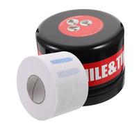 HOMOCONO Dispenser Porta Strisce per Collo Barbiere in Plastica Nera Rotolo di Carta Bianca, Custodia Salvaspazio per Saloni di Bellezza e Parrucchieri Professionisti, Accessorio Igienico