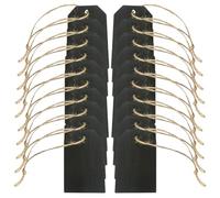 HOMOCONO Etichette Appendibili Piccole Lavagnette in Legno Nero Vintage 20 Fori Preforati e Superficie Liscia per Abbigliamento e Scarpe, per Decorazioni e Segnaposto