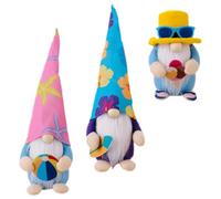 HOMOCONO Folletti Estivi a Forma di 3 Pezzi in Tessuto Cotone PP e Ghiaia per Decorazioni da Festa e Scrivania Colore Casuale