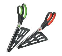 HOMOCONO Forbici per Pizza e Lama Antiaderente in Inossidabile con Base di Servizio Comoda Set 2 per Serate Pizza