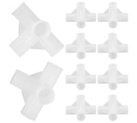 HOMOCONO Giunto in Plastica 13 MM 10 Pezzi Connettori a 4 Vie per Asta Armadio Design Sottile per Massimizzare lo Spazio in Armadi e Scarpiera