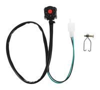 HOMOCONO Interruttore di Accensione Atv in Plastica Pulsante Start e Stop, Superficie Liscia, Accessori di Montaggio Inclusi, per Moto da Cross e Fuoristrada