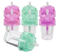 HOMOCONO Kit da 7 Contenitori Burrocacao Vuoto in Plastico Trasparente per Viaggi e Business Trips, Design Creativo e Comodo da Portare, per Amiche e Amanti della Bellezza Colore Casuale