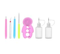 HOMOCONO Kit di Attrezzi di Quilling Colore Casuale in Plastico e Acciaio Inossidabile 7 Pezzi per DIY Paper Quilling per Home e Back To School Party Art Crafts Making