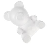 HOMOCONO Modello di Orso in Schiuma Bianca per Arte e Mestieri, Decorazione Matrimonio e Composizioni Floreali Fai da Te, Figura di Orsetto per Hobby Creativi