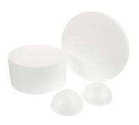 HOMOCONO Modello Torta in Schiuma Rotondo Bianco per Decorazioni Cake | Leggero e Modellabile, Superficie Liscia, per Torte Finte, Esposizioni Dolciarie e Lezioni di Pasticceria