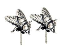 HOMOCONO Orecchini Donna a Perno in Argento S925 Forma Mosca Stile Punk Elegante Resistente All’ossidazione per Matrimoni e Appuntamenti 1 Paio